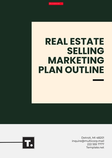 Free Real Estate Selling Marketing Plan Outline Template to Edit Online