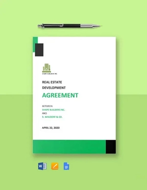 Real Estate Development Agreement Template