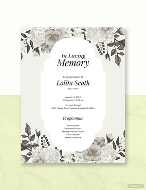 Memorial Program Template