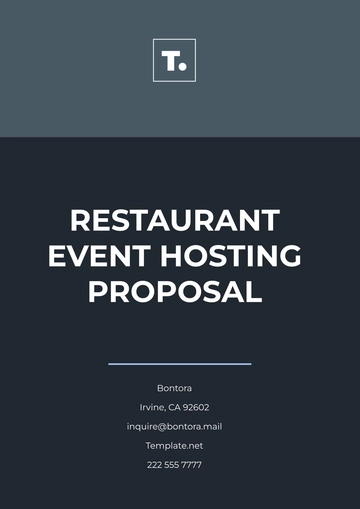 Free Restaurant Event Hosting Proposal Template to Edit Online