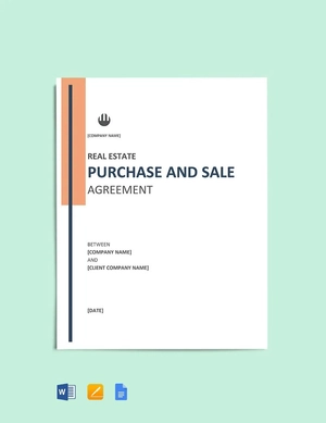 Real Estate Purchase and Sale Agreement Template