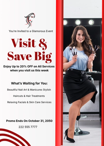 Free Beauty Parlor Invitation Template to Edit Online