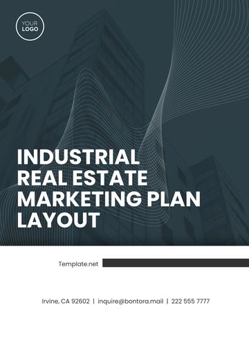 Free Industrial Real Estate Marketing Plan Layout Template to Edit Online