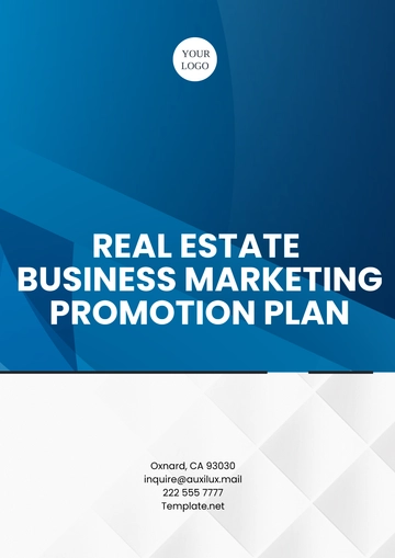 Free Real Estate Business Marketing Promotion Plan Template to Edit Online