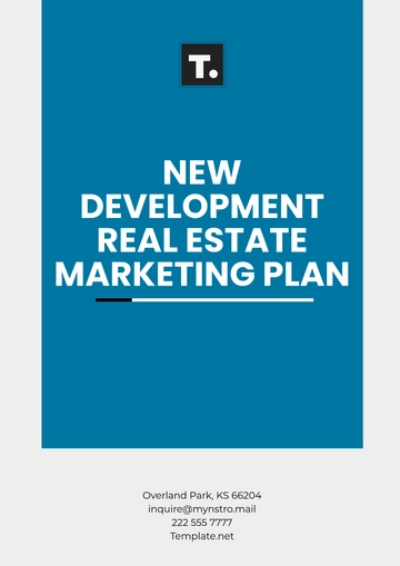 Free New Development Real Estate Marketing Plan Template to Edit Online