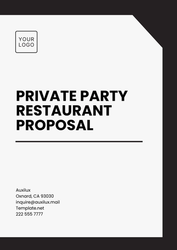 Free Private Party Restaurant Proposal Template to Edit Online