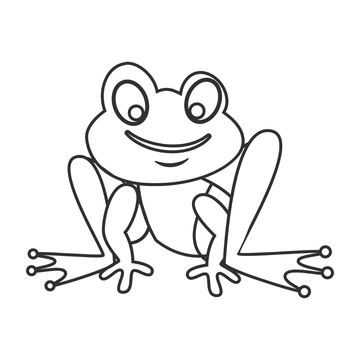 Free Frog Outline Clipart to Edit Online