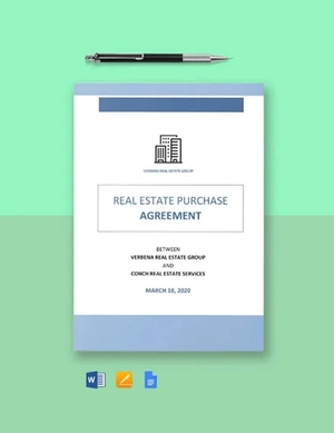Residential Real Estate Purchase Agreement Template
