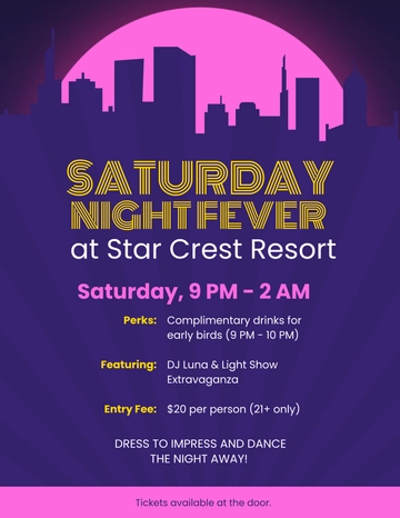 Free Saturday Club Flyer Template to Edit Online