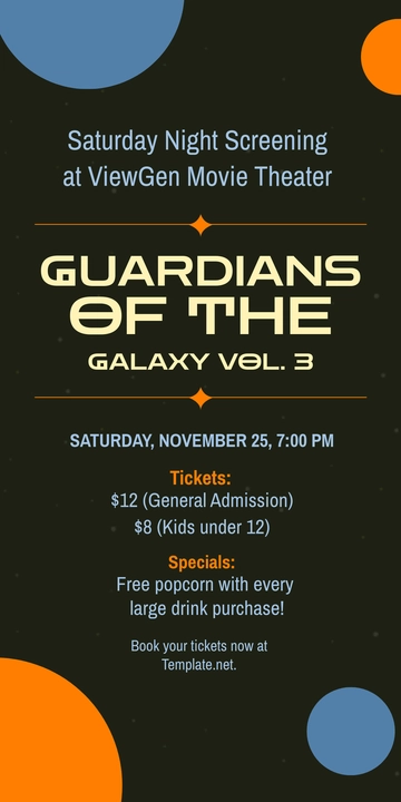 Free Saturday Night Movie Template to Edit Online
