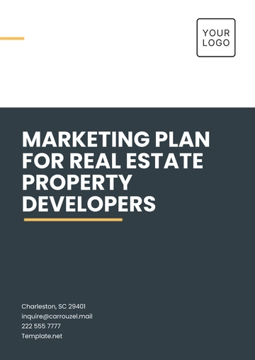 Free Marketing Plan for Real Estate Property Developers Template to Edit Online