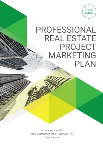Free Professional Real Estate Project Marketing Plan Template to Edit Online
