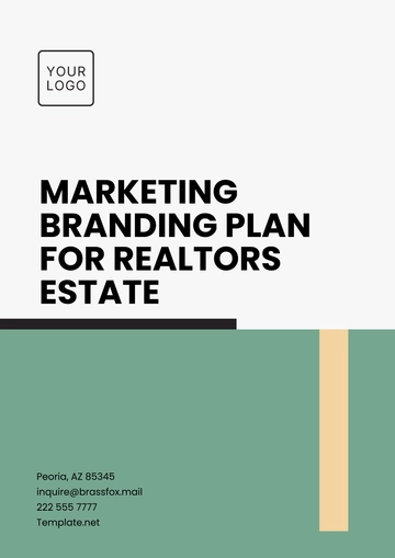 Free Marketing Branding Plan for Realtors Estate Template to Edit Online
