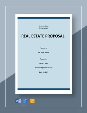 Basic Real Estate Proposal Template