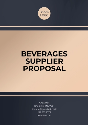 Free Beverage Supplier Proposal Template to Edit Online