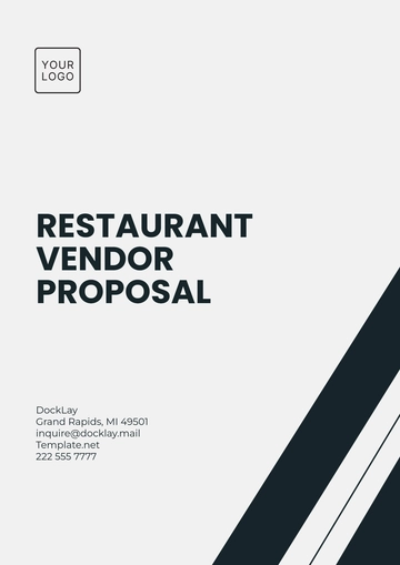 Free Restaurant Vendor Proposal Template to Edit Online