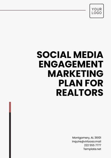 Free Social Media Engagement Marketing Plan for Realtors Template to Edit Online