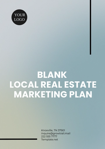 Free Blank Local Real Estate Marketing Plan Template to Edit Online