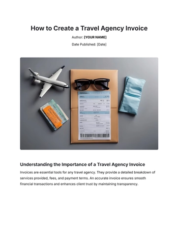 Free How to Create a Travel Agency Invoice to Edit Online