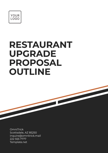 Free Restaurant Upgrade Proposal Outline Template to Edit Online