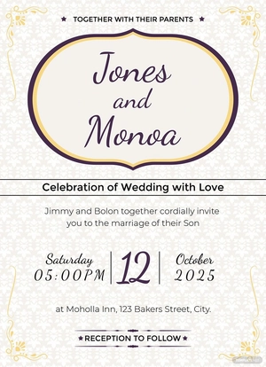 Floral Wedding Invitation Template
