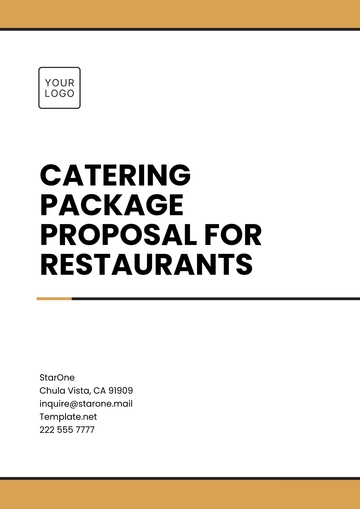 Free Catering Package Proposal for Restaurants Template to Edit Online