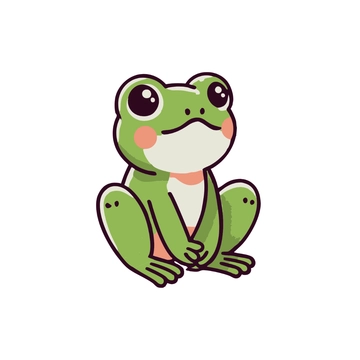 Free Frog Sitting Clipart to Edit Online