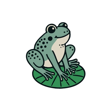 Free Frog with Lily Pad Clipart to Edit Online