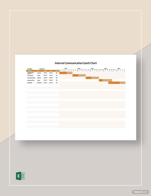 Internal Communication Gantt Chart Template