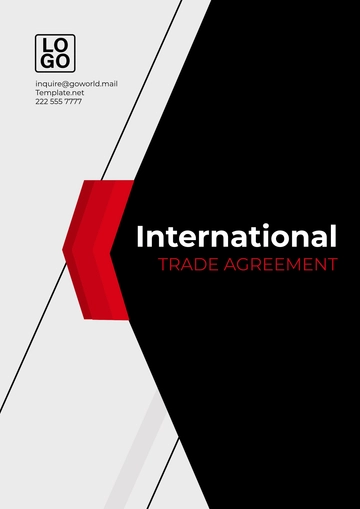 Free International Trade Agreement Template to Edit Online