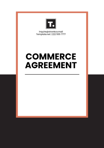 Free Printable Commerce Agreement Template to Edit Online