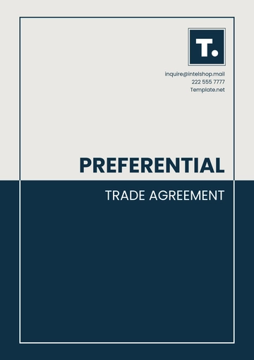 Free Preferential Trade Agreement Template to Edit Online