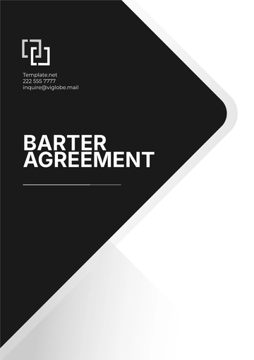 Free Barter Agreement Format Template to Edit Online