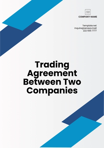 Free Trading Agreement Between Two Companies Template to Edit Online