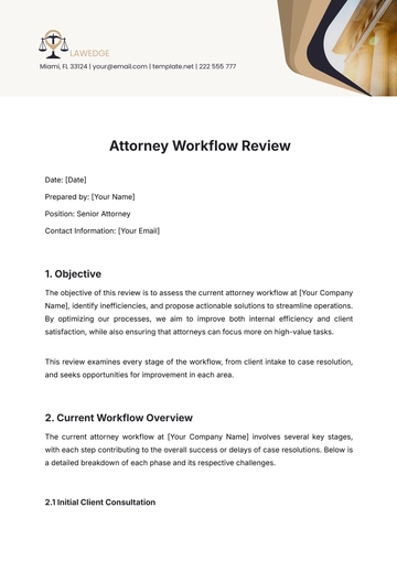 Free Attorney Workflow Review Template to Edit Online