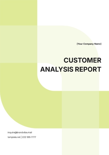 Free Customer Analysis Report Template to Edit Online