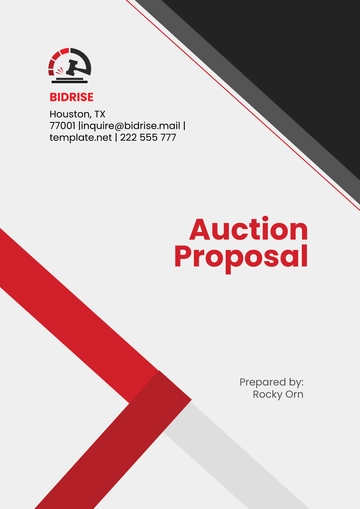 Free Auction Proposal Template to Edit Online