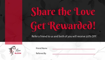 Free Beauty Parlor Referral Card Template to Edit Online