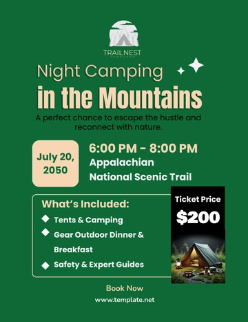 Free Camping Event Flyer Template to Edit Online