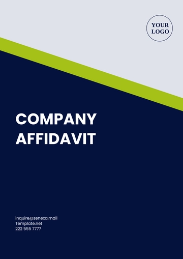 Free Company Affidavit Template to Edit Online