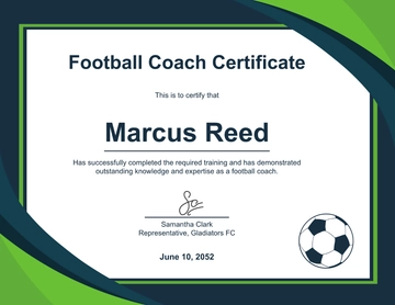 Free Editable Football Certificate Template to Edit Online