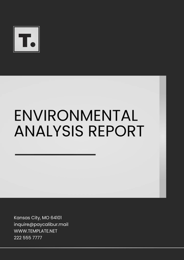 Free Environmental Analysis Report Template to Edit Online