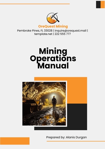 Free Mining Operations Manual Template to Edit Online