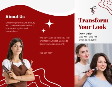 Free Beauty Parlor Brochure Template to Edit Online