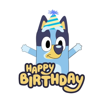 Free Bluey Birthday Clipart to Edit Online