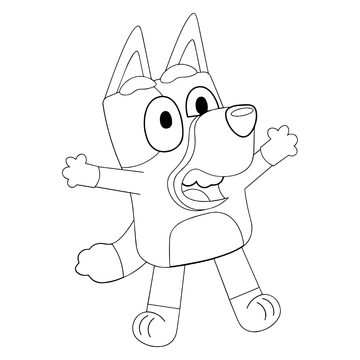 Free Bluey Outline Clipart to Edit Online