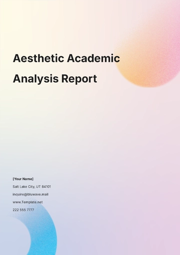 Free Aesthetic Academic Analysis Report Template to Edit Online