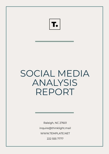 Free Social Media Analysis Report Template to Edit Online