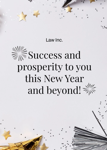 Free Happy New Year Business Greetings Template to Edit Online