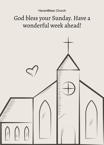 Free Happy Sunday Church Template to Edit Online